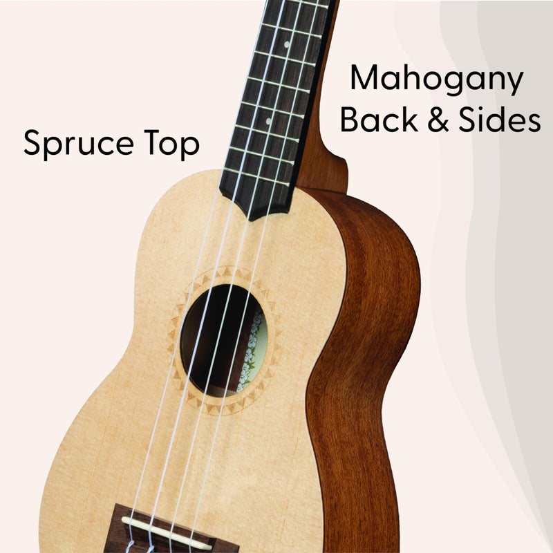 Kala 15S Satin Mahogany Spruce Top Ukulele (KA-15S-S) - Image 3